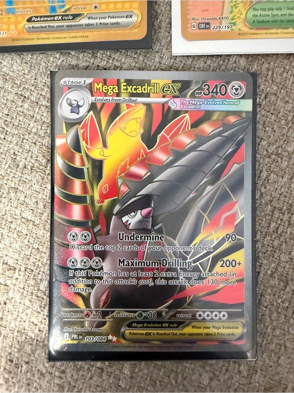 Pokémon TCG 3 Card Hit Lot | Iron Leaves ex Gold Artazon Mega Excadrill ex